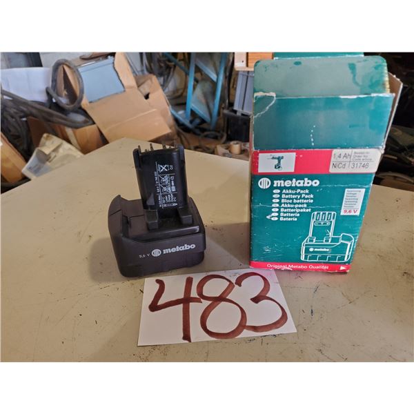 METABO Battery pack 9.6V "NEW ! "