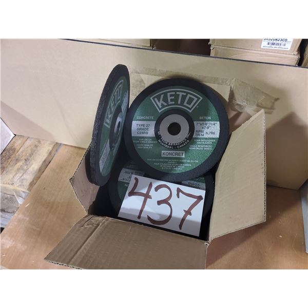 Box (25)of Keto Concrete Grinding Disc 7" x 1/4" x 7/8"