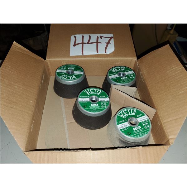 Box (9) of Keto concrete Flaring Cup 4" x 2" x 5/8"-11