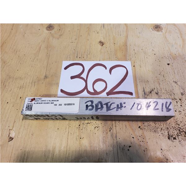 Aluminum square Bar 8"1/4 x 1"