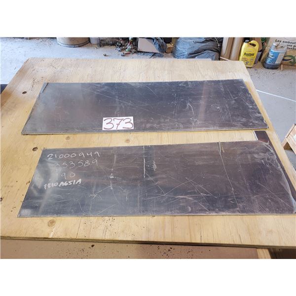 Aluminum plate 5/16" x 39" x 14 and 34" x 11"3/4