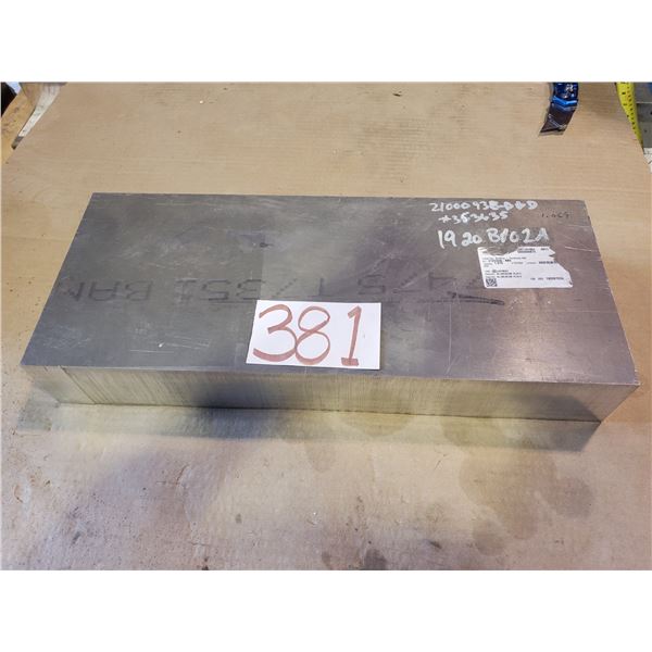 Aluminum bloc 19"3/8 x 8" x 2"3/4