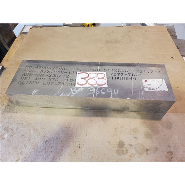 Aluminum bloc 21"5/8 x 6"5/8 x 3"
