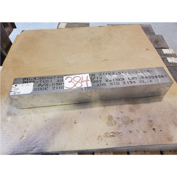 Aluminum bloc 23"5/8 x 3"5/8 x 3"
