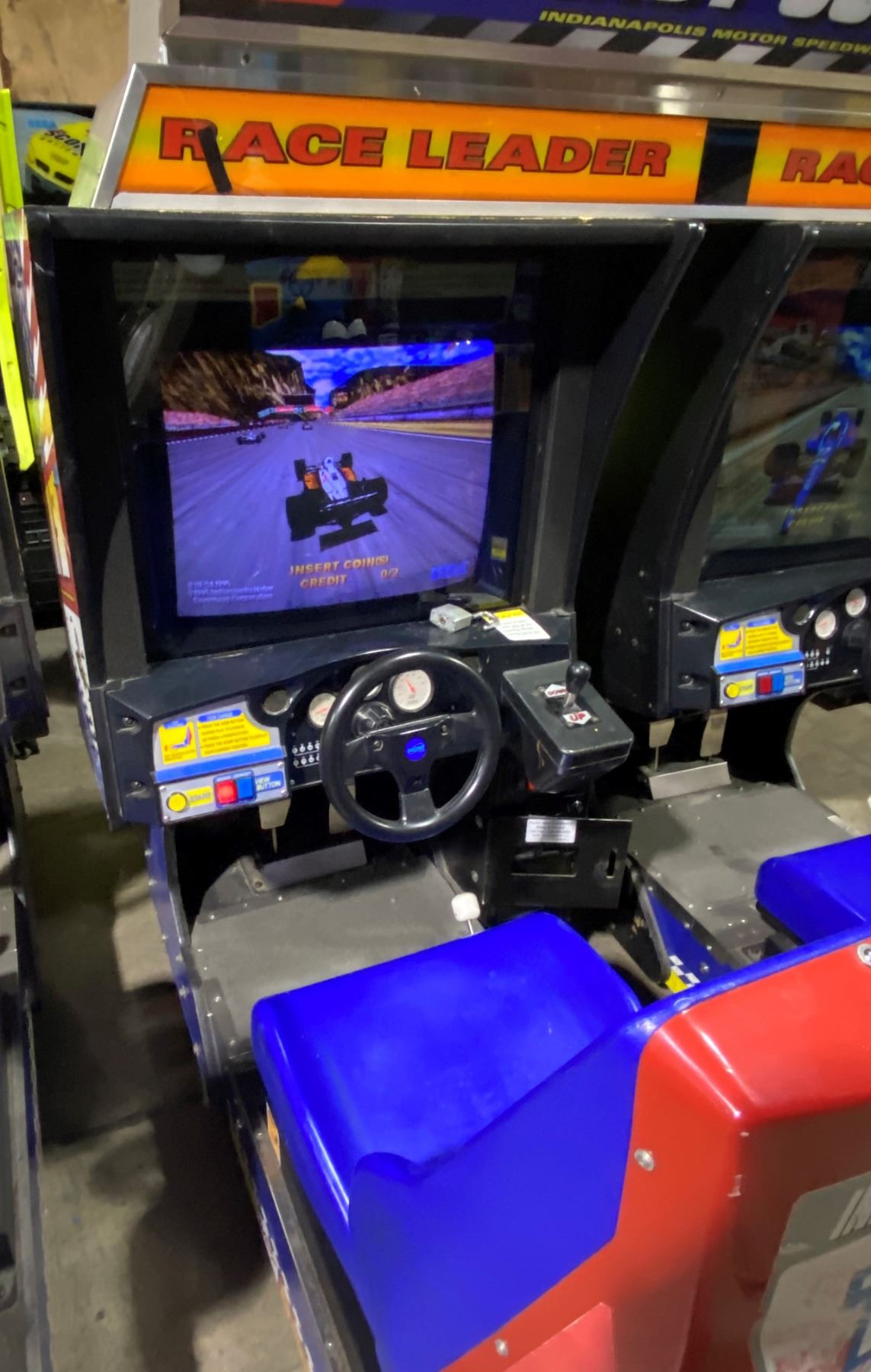 Sega Indy 500 Side By Side Race Arcade with Topper