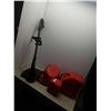 Image 1 : AIRHOSE, 3 JERRY CANS VARIOUS SIZES AND TORO ELECTRIC WEEDEATER