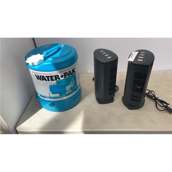 2 as New Cascade personal fans and water pak Camp water tote