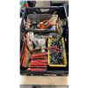 Image 2 : TRAY OF MEASURING TAPES, SHOP SUPPLIES, CAR FUSE SETS