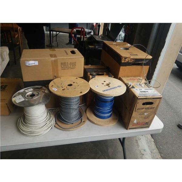 7 ROLLS OF AUDIO AND VIDEO CABLE