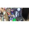 Image 1 : Mobile folding cart with contents, 2 pictures and digital safe with broken key