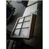 Image 1 : LOT OF 6 VINTAGE WOOD FRAMED WINDOWS WITH GLASS - 4 WITH BROKEN OR MISSING PANELS, 6 REPLACEMENT PAN