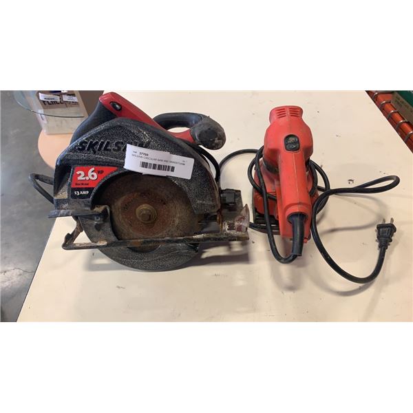 SKILSAW CIRCULAR SAW AND SANDSTORM ELECTRIC SANDER