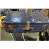 Image 1 : Metal trunk of vintage collectibles and tray of painting supplies