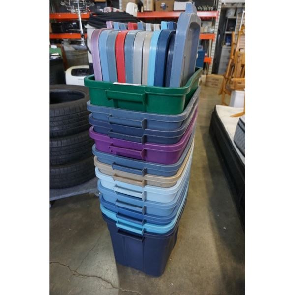 11 storage totes with lids