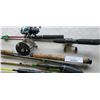 Image 2 : Lot of five fishing rods and three reels
