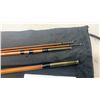 Image 8 : Antique heddon Black Beauty eight and a half foot 3 piece bamboo fly rod with two tips an original s