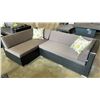 Image 2 : BRAND NEW PREMIUM SMALL L OUTDOOR SECTIONAL RETAIL $1549 W/ DARK GREY CUSHIONS AND 2 ACCENT PILLOWS 