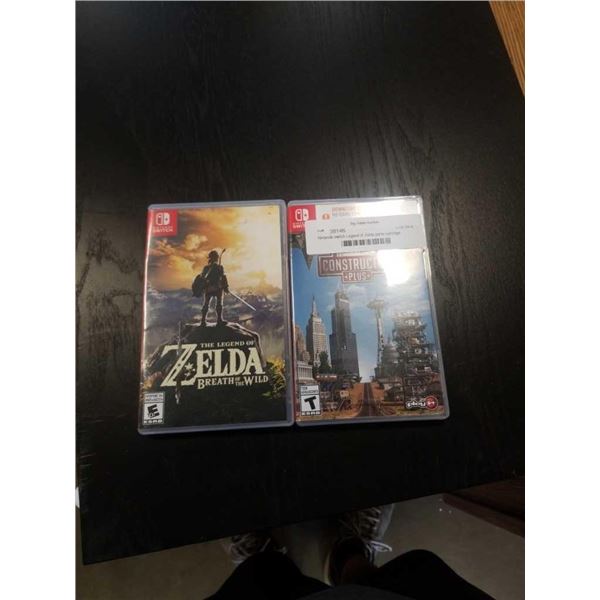 Nintendo switch Legend of Zelda game cartridge and the Constructor plus download game