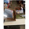 Image 1 : Box of estate Collectibles, framed mirror and more