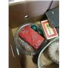 Image 8 : Box of estate Collectibles, framed mirror and more