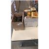 Image 1 : 2 BOXES OF COLLECTABLE BOTTLES AND TINS