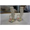 Image 2 : BELLEEK CUP AND SAUCER, GRUNDA DUTCH CUP AND SAUCER, 2 CANDLE HOLDER FIGURES, OYSTER CLAM DISH AND