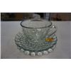 Image 8 : BELLEEK CUP AND SAUCER, GRUNDA DUTCH CUP AND SAUCER, 2 CANDLE HOLDER FIGURES, OYSTER CLAM DISH AND