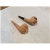Image 1 : 2 carved first nations pipes