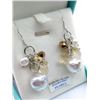 Image 2 : STERLING SILVER DANGLE EARRINGS SET WITH 4 FRESH WATER PEARLS AND ASSORTED CRYSTALS RETAIL $450