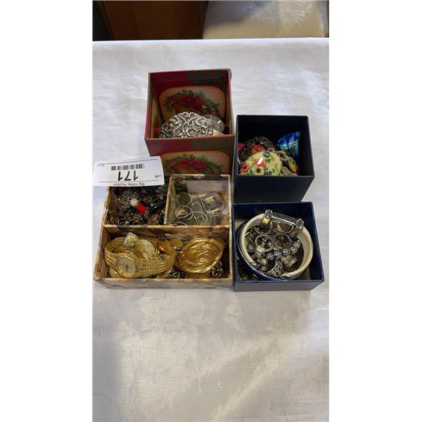 4 TRAYS OF JEWELLERY