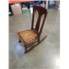Image 2 : Vintage wood cane seat rocking chair