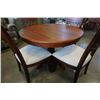 Image 2 : ROUND PEDESTAL BASE DINING TABLE WITH 4 CHAIRS