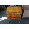Image 1 : Antique clawfoot drop front desk - 30 inches wide x 17 deep x 39 tall
