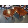 Image 2 : OVAL INLAID COFFEE TABLE AND SIDE TABLE