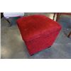 Image 1 : Vintage red storage footstool