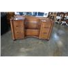 Image 3 : Antique vanity with mirror - 4 foot wide x 19 inches deep x 58 tall with mirror