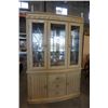 Image 2 : 2 PIECE CHINA CABINET - 58 INCHES WIDE X 19 DEEP X 82 TALL