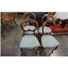 Image 1 : 4 ANTIQUE BALLOON BACK CHAIRS