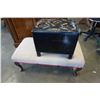Image 1 : QUEEN ANNE STYLE STOOL AND SMALL OTTOMAN