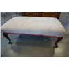 Image 3 : QUEEN ANNE STYLE STOOL AND SMALL OTTOMAN