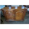Image 1 : Oak 2 door serving cabinet - 45 inches wide x 17 deep x 32 tall