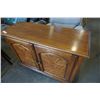 Image 2 : Oak 2 door serving cabinet - 45 inches wide x 17 deep x 32 tall