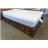 Image 2 : Single size modern storage bed frame with single size mattress and topper