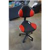 Image 1 : Red, black and chrome gas lift chair