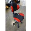 Image 2 : Red, black and chrome gas lift chair