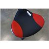 Image 3 : Red, black and chrome gas lift chair