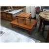 Image 1 : RUSTIC WOOD AND METAL ACCENT 2 PIECE COFFEE AND ENDTABLE SET - COFFEE 53 INCHES X 35.5 X 16 TALL