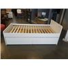 Image 2 : WHITE IKEA SINGLE SIZE TRUNDLE BED WITH UNDERBED STORAGE