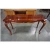 Image 1 : Cherry wood sofa table - 4 foot wide x 16 deep x 26 tall