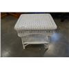 Image 2 : WHITE WICKER SIDE TABLE AND DROPLEAF ENDTABLE